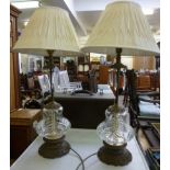 A pair of 19thC style table lamps, each