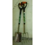 A Green Blade garden spade and fork