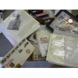 Uncollated First Day covers and coins: t