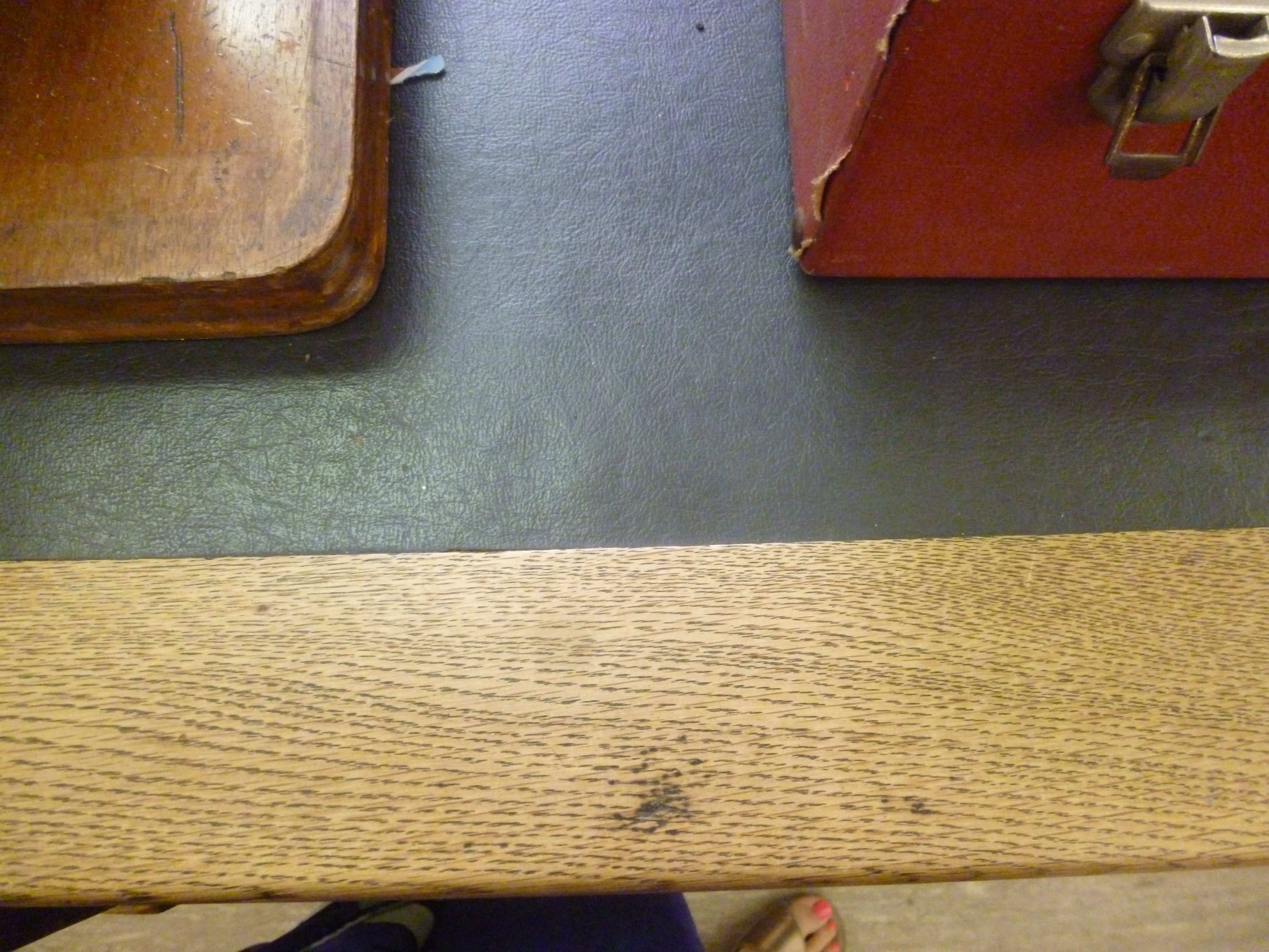 A 1920s oak partners' desk of panelled d - Image 3 of 3