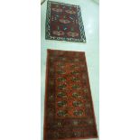 Two modern Indian woollen rugs 50'' x 3