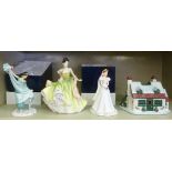 Three Royal Doulton china figures: to in