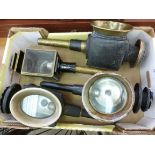 Four dissimilar 19thC coach lamps with c