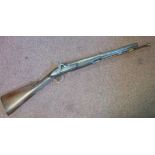 A mid 19thC percussion-cap rifle with a