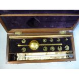 A late 19thC lacquered brass hygrometer,