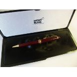 A Montblanc Meisterstuck maroon cased ba