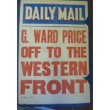 A World War II printed newstand headline