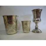 Two pieces of Russian silver hollow ware