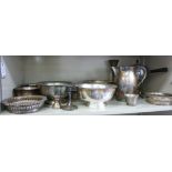Silver plated ware: to include a pair of