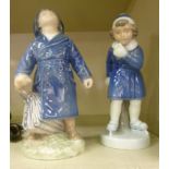 Two Royal Copenhagen porcelain figures,