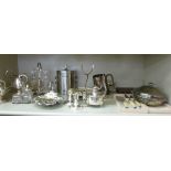 Silver plated and other metal tableware: