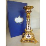 A Royal Crown Derby bone china candlesti