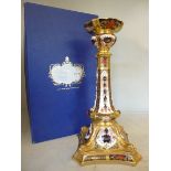 A Royal Crown Derby bone china candlesti