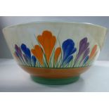 A Clarice Cliff pottery Crocus pattern f