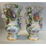 A pair of late 19thC Meissen style,