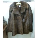 A lady's beaver fur jacket with a lapel collar RSF