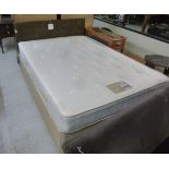 A modern divan bed with a two part base and mattress 54''w BSR