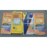 Modern Michelin, AA and other folding road/route maps,