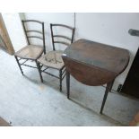 Small furniture: to include an early 20thC mahogany framed,