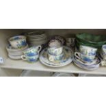 Masons and Carltonware ceramics: to include china teaware, decorated in tones of blue,