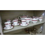 A Royal Worcester bone china Howard pattern tea set OS10