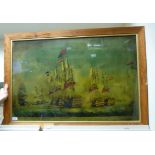 A Maritime study 'Admiral Sir John Jervis' print 23'' x 34'' framed HSR