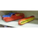 A 1950s tinplate toy Arrow Special Delivery truck;