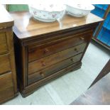 A modern mahogany four drawer dressing chest,