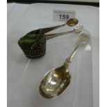 Silver and white metal collectables: to include a pair of knife rests,