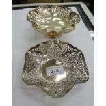 Two similar silver dishes,