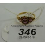 A 12ct gold ring,