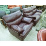 A two person settee with a cushioned back and seat,