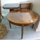 Small furniture: to include a 1930s Art Deco walnut pedestal table,