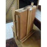 A modern Italian beech folding artists easel BSR