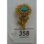 A French 18ct gold brooch,