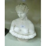 A modern Art Nouveau style Parian bust, a woman 13.