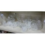 Domestic cut crystal: to include a modern fruit bowl 8''dia;