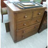 A late Victorian mahogany five drawer dressing chest,