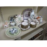 Decorative and domestic ceramics and glassware: to include early 20thC china Chinese Tree pattern