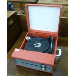 A Fidelity portable record player,