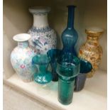 Modern decorative ceramics and glassware: to include a Chinese porcelain vase,