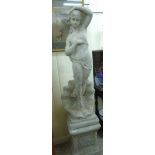 A composition stone garden statue, Venus,