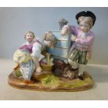 A late 19thC German porcelain group,