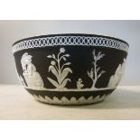 A late Victorian basalt stoneware bowl,