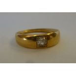 An 18ct gold single stone,