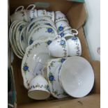 A Taylor & Kent china Longton pattern tea set,