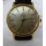 An Omega gold plated stainless steel cased automatic wristwatch,