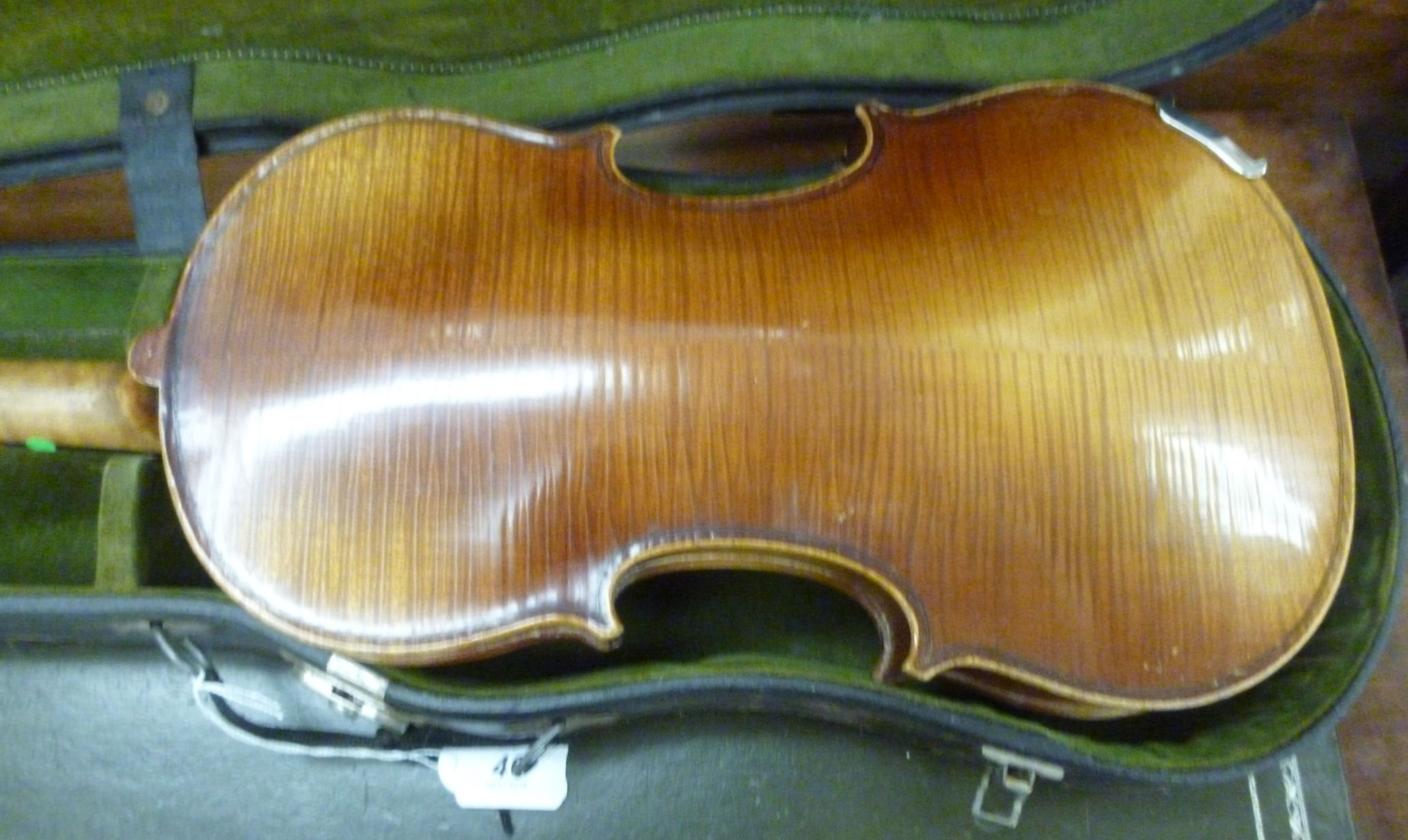 A violin with a two piece back 14''L in a fitted hard carrying case RAM - Image 3 of 3