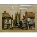 Cedric Dawe - two studies of Old Amersham, viz.