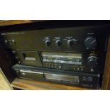 Three Rotel stacking stereo units, CD,